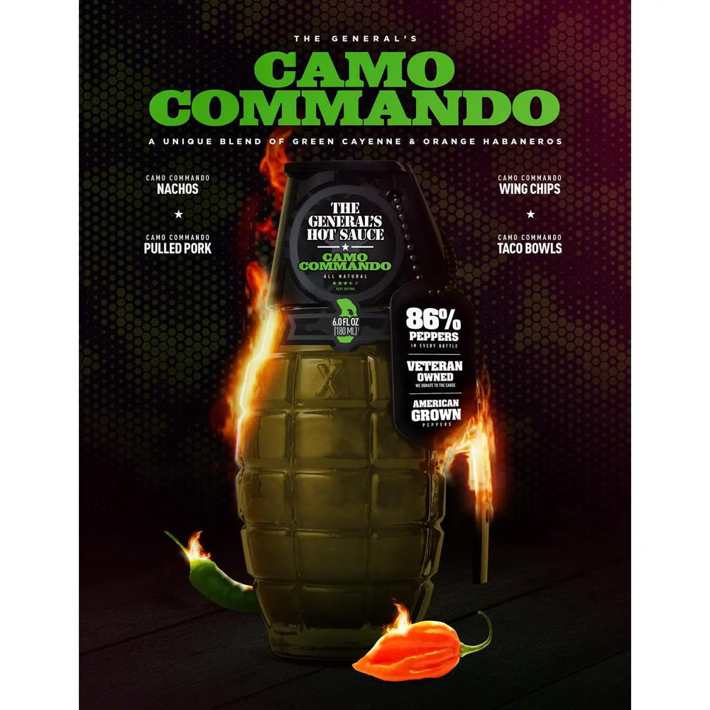 The General's Hot Sauce | Camo Commando The General's Hot Sauce | Camo Commando