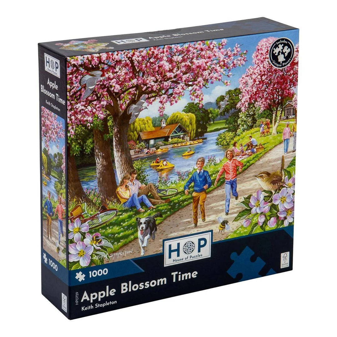 The House of Puzzles Apple Blossom Time 1000 Piece Puzzle The House of Puzzles Apple Blossom Time 1000 Piece Puzzle