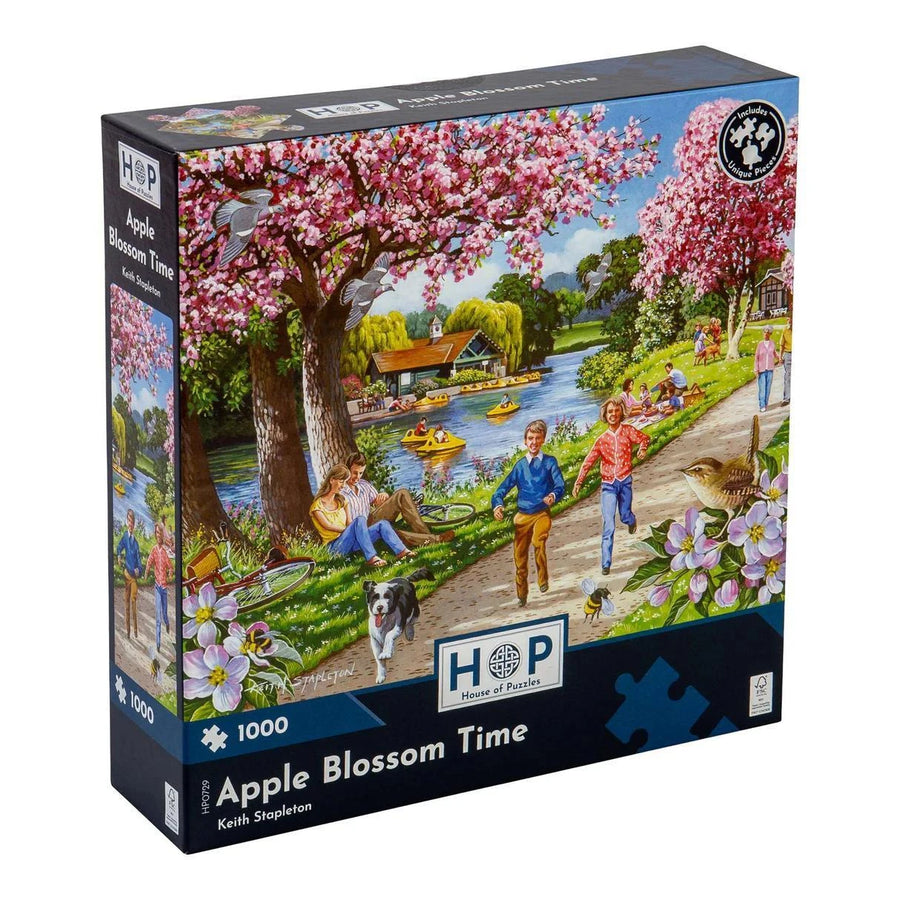 The House of Puzzles Apple Blossom Time 1000 Piece Puzzle The House of Puzzles Apple Blossom Time 1000 Piece Puzzle