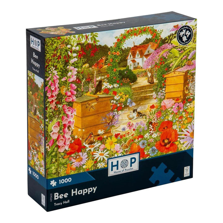 The House of Puzzles Bee Happy - 1000 Piece Jigsaw Puzzle The House of Puzzles Bee Happy - 1000 Piece Jigsaw Puzzle