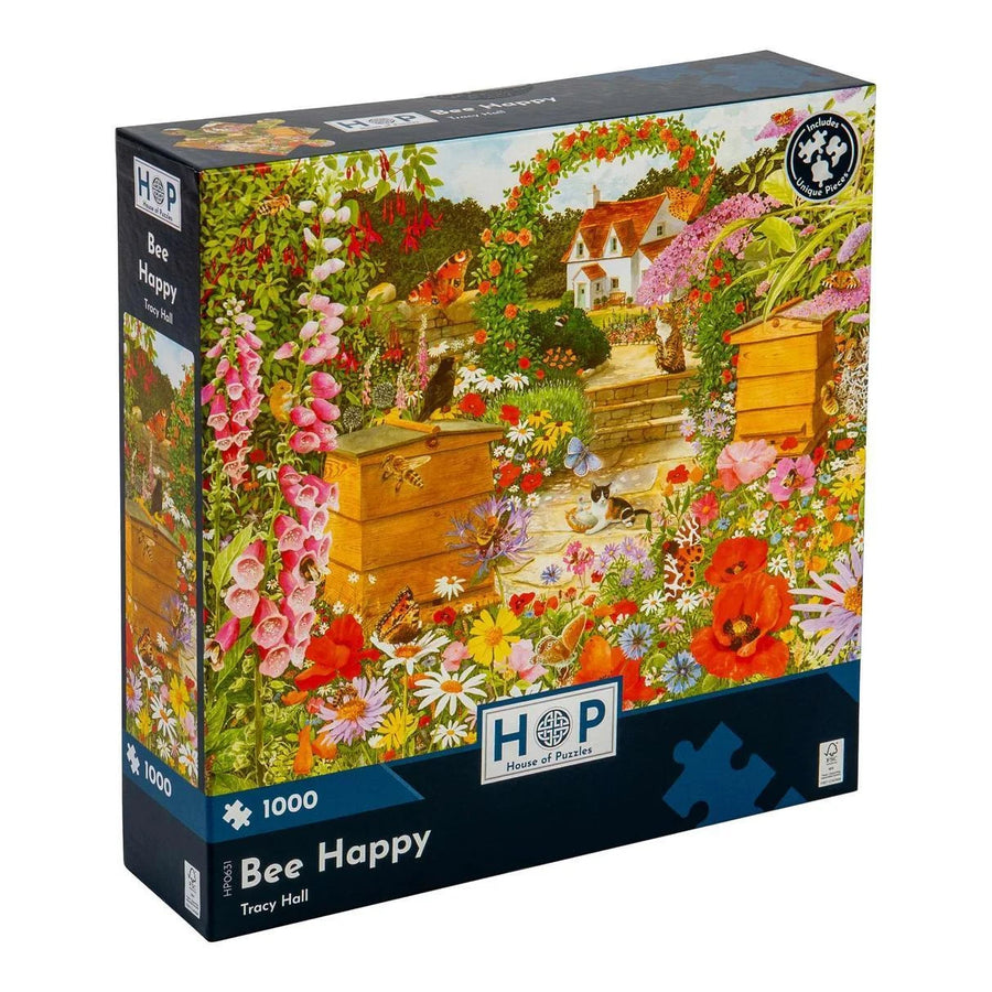 The House of Puzzles Bee Happy - 1000 Piece Jigsaw Puzzle The House of Puzzles Bee Happy - 1000 Piece Jigsaw Puzzle