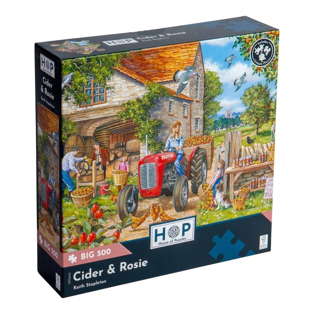 The House of Puzzles Cider & Rosie - BIG 500 Piece Jigsaw Puzzle The House of Puzzles Cider & Rosie - BIG 500 Piece Jigsaw Puzzle