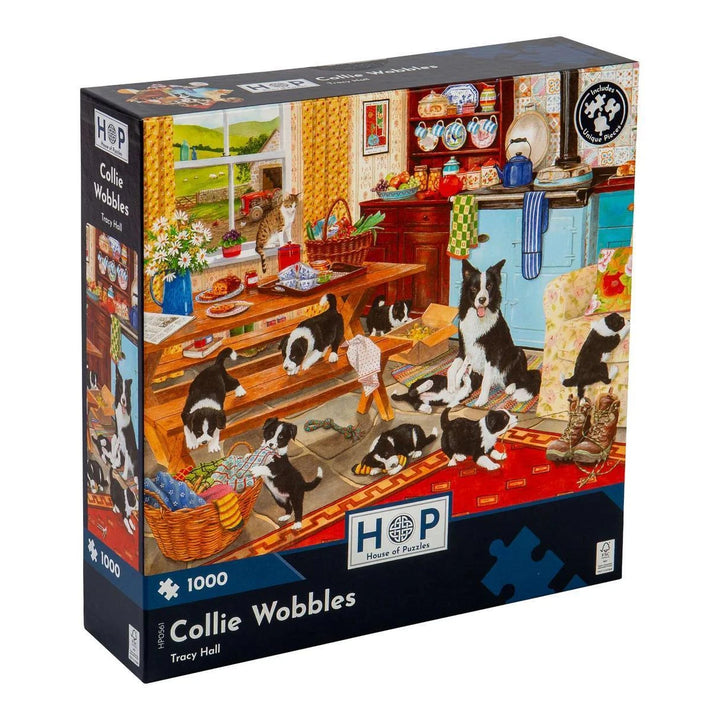 The House of Puzzles Collie Wobbles - 1000 Piece Jigsaw Puzzle The House of Puzzles Collie Wobbles - 1000 Piece Jigsaw Puzzle