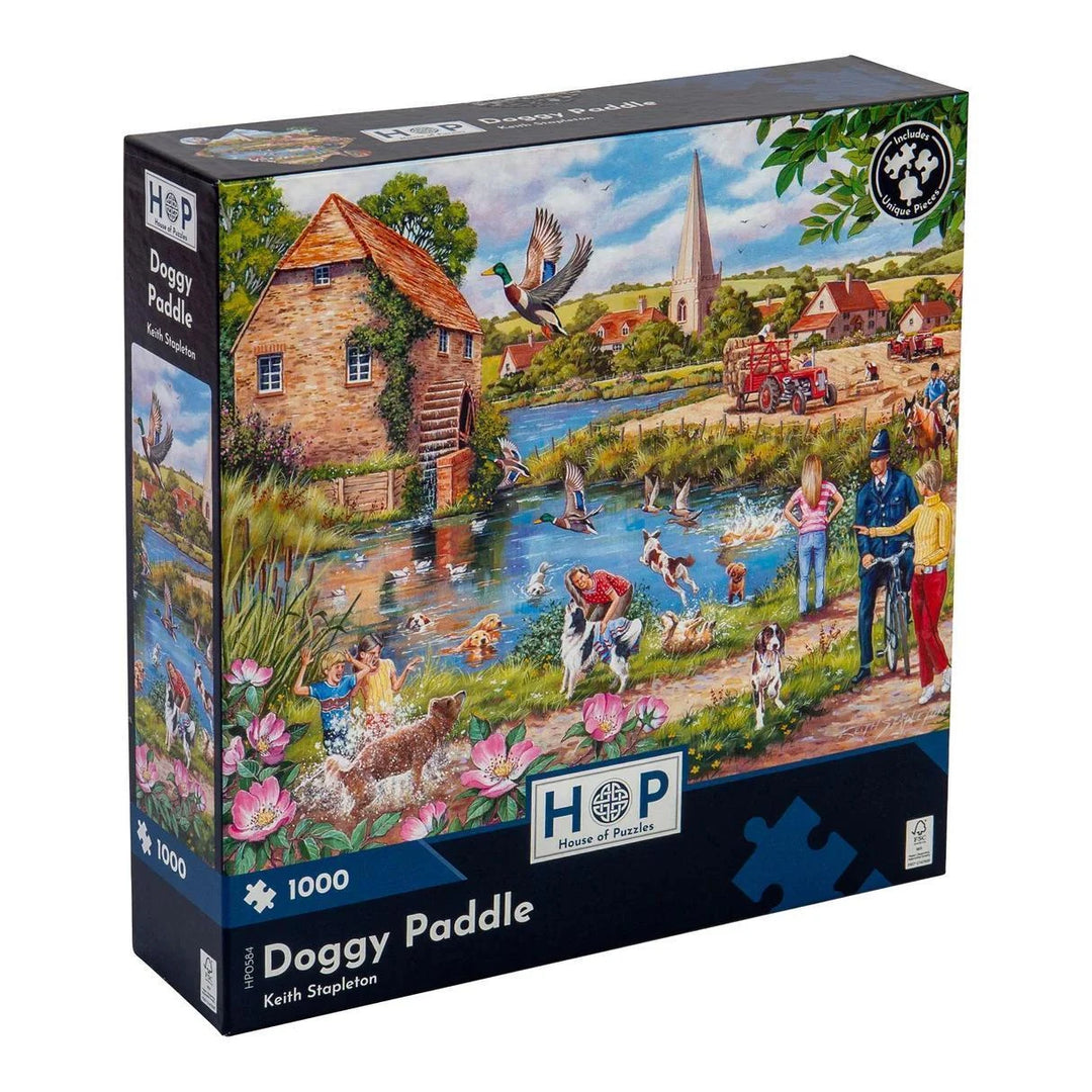 The House of Puzzles Doggy Paddle - 1000 Piece Jigsaw Puzzle The House of Puzzles Doggy Paddle - 1000 Piece Jigsaw Puzzle