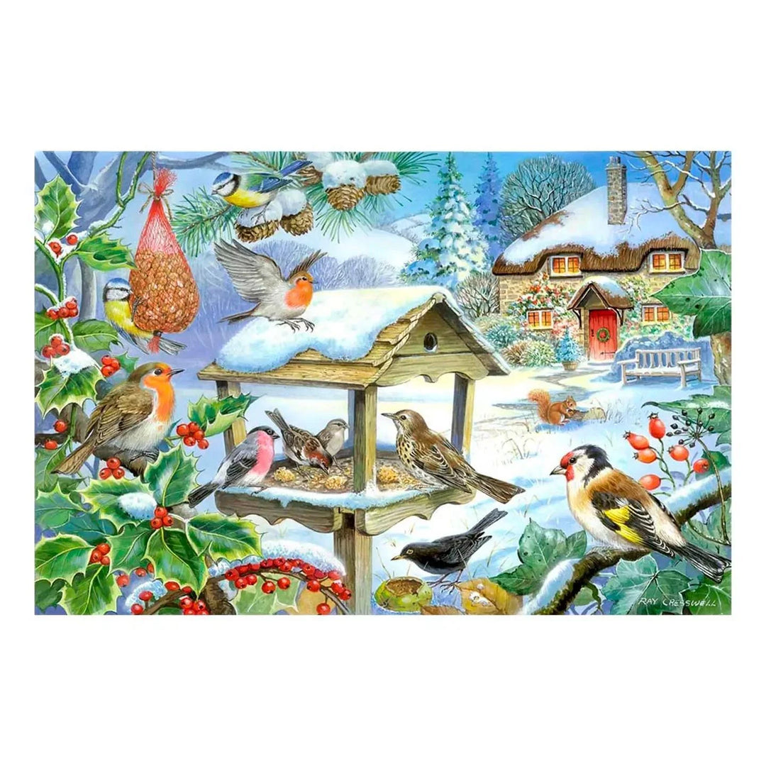 The House of Puzzles Feed the Birds - Big 250 Piece Jigsaw Puzzle The House of Puzzles Feed the Birds - Big 250 Piece Jigsaw Puzzle