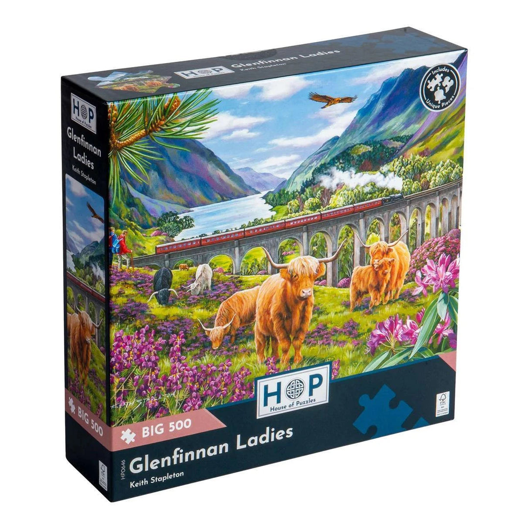The House of Puzzles Glenfinnan Ladies - BIG 500 Piece Jigsaw Puzzle The House of Puzzles Glenfinnan Ladies - BIG 500 Piece Jigsaw Puzzle