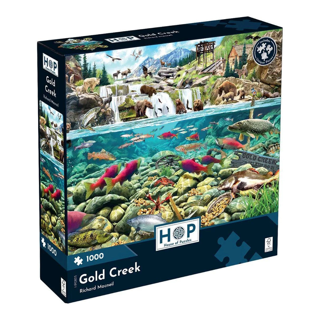 The House of Puzzles Gold Creek 1000 Piece Jigsaw Puzzle The House of Puzzles Gold Creek 1000 Piece Jigsaw Puzzle