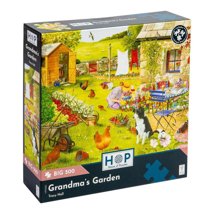 The House of Puzzles Grandma's Garden - BIG 500 Piece Jigsaw Puzzle The House of Puzzles Grandma's Garden - BIG 500 Piece Jigsaw Puzzle