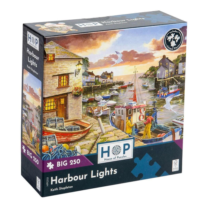 The House of Puzzles Harbour Lights - BIG 250 Piece Jigsaw Puzzle The House of Puzzles Harbour Lights - BIG 250 Piece Jigsaw Puzzle