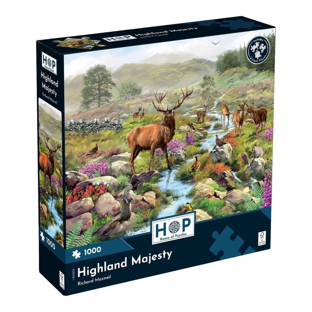 The House of Puzzles Highland Majesty 1000 Piece Jigsaw Puzzle The House of Puzzles Highland Majesty 1000 Piece Jigsaw Puzzle