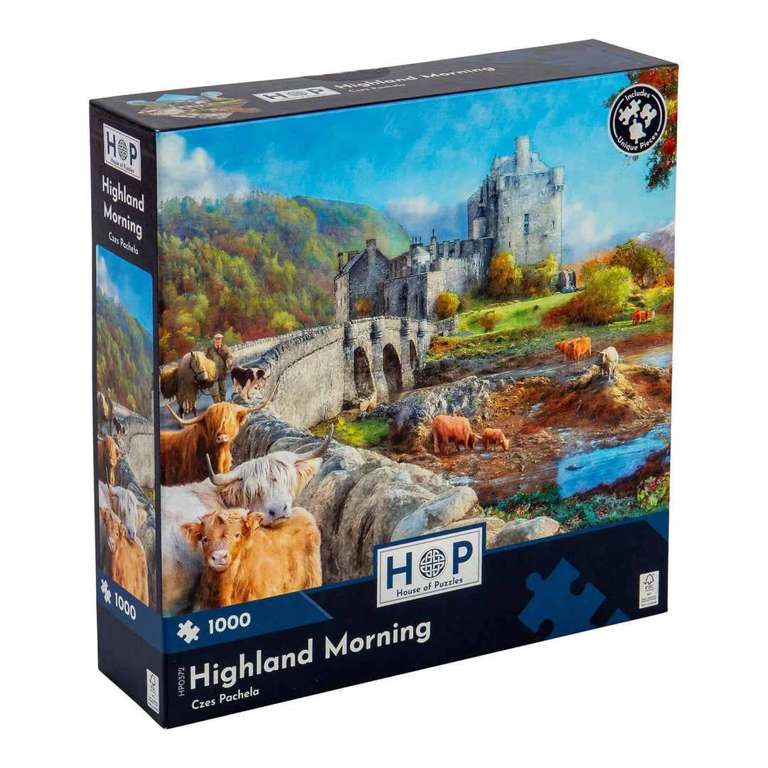 The House of Puzzles Highland Morning - 1000 Piece Jigsaw Puzzle The House of Puzzles Highland Morning - 1000 Piece Jigsaw Puzzle