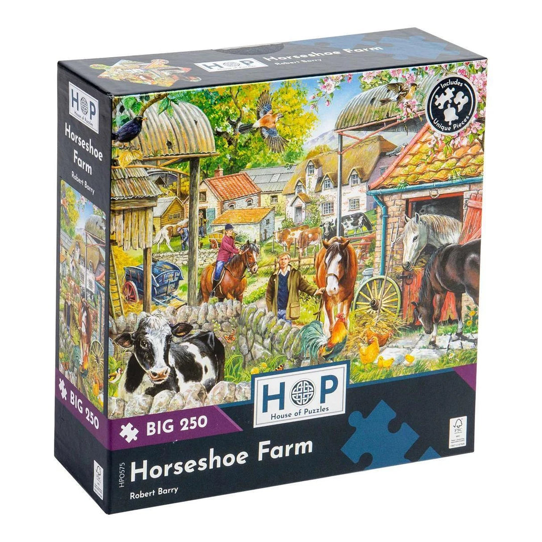 The House of Puzzles Horseshoe Farm - BIG 250 Piece Jigsaw Puzzle The House of Puzzles Horseshoe Farm - BIG 250 Piece Jigsaw Puzzle