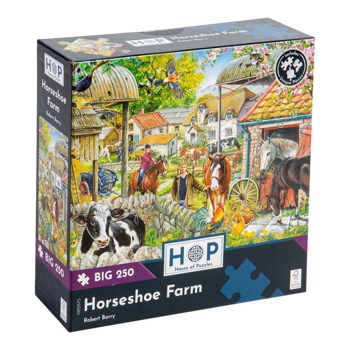 The House of Puzzles Horseshoe Farm - BIG 250 Piece Jigsaw Puzzle The House of Puzzles Horseshoe Farm - BIG 250 Piece Jigsaw Puzzle