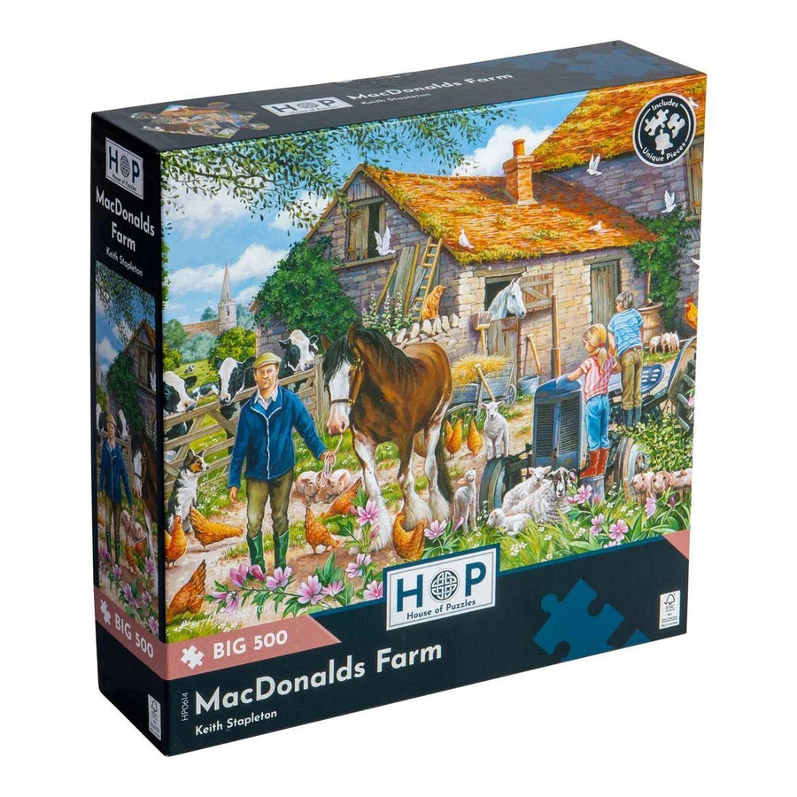 The House of Puzzles MacDonalds Farm - BIG 500 Piece Jigsaw Puzzle The House of Puzzles MacDonalds Farm - BIG 500 Piece Jigsaw Puzzle