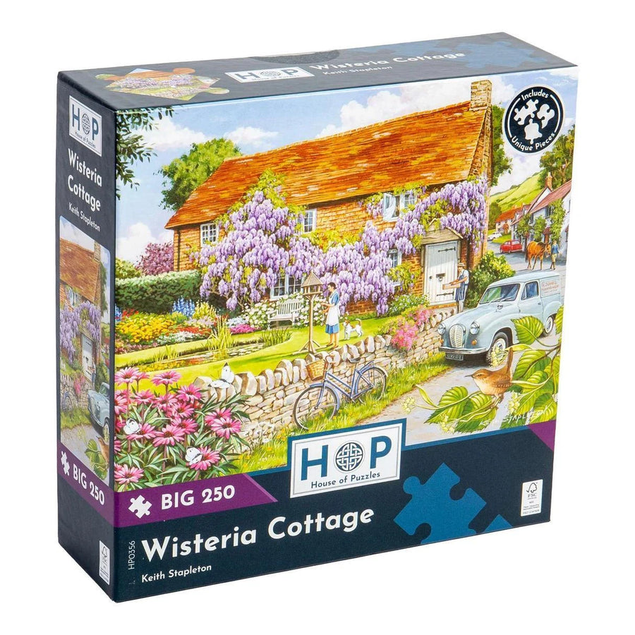 The House of Puzzles Wisteria Cottage - BIG 250 Piece Jigsaw Puzzle The House of Puzzles Wisteria Cottage - BIG 250 Piece Jigsaw Puzzle