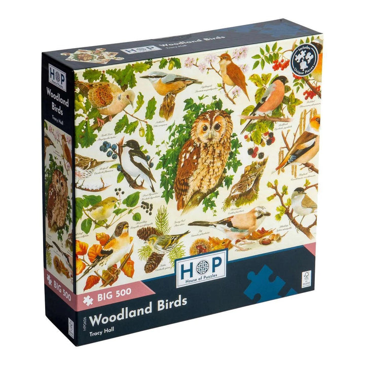 The House of Puzzles Woodland Birds - BIG 500 Piece Jigsaw Puzzle The House of Puzzles Woodland Birds - BIG 500 Piece Jigsaw Puzzle