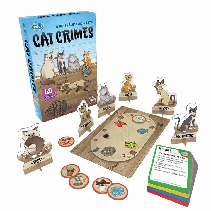 ThinkFun | Cat Crimes Logic Game - Deductive Reasoning Puzzle for Kids & Adults ThinkFun | Cat Crimes Logic Game - Deductive Reasoning Puzzle for Kids & Adults