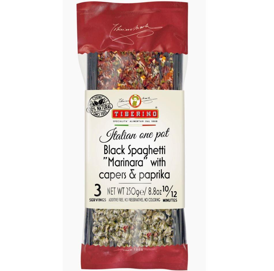 Tiberino Italian One Pot Meal | Black Spaghetti with Capers and Paprika Tiberino Italian One Pot Meal | Black Spaghetti with Capers and Paprika