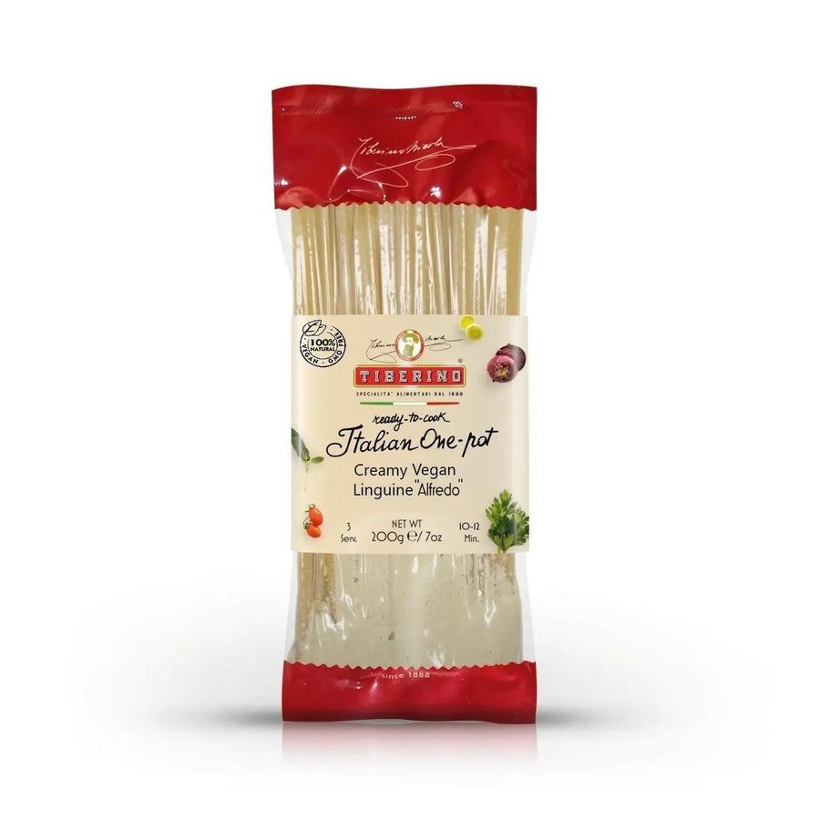 Tiberino Italian One Pot Meal | Linguine Alfredo (Vegan) Tiberino Italian One Pot Meal | Linguine Alfredo (Vegan)
