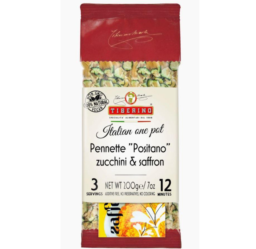 Tiberino Italian One Pot Meal | Pennette with Zucchini and Saffron Tiberino Italian One Pot Meal | Pennette with Zucchini and Saffron