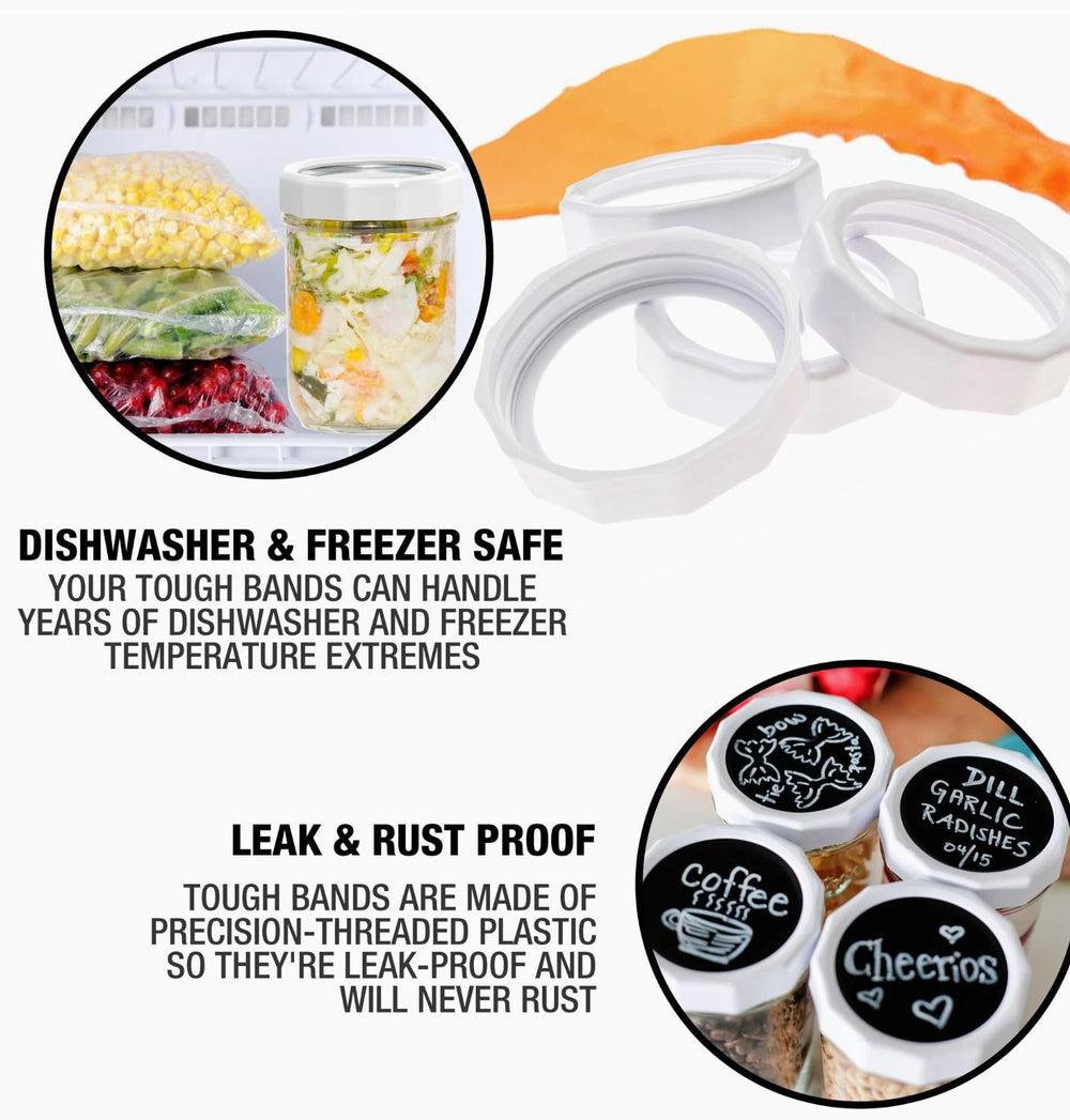 Tough Band Plastic Screw Bands For Mason Jars