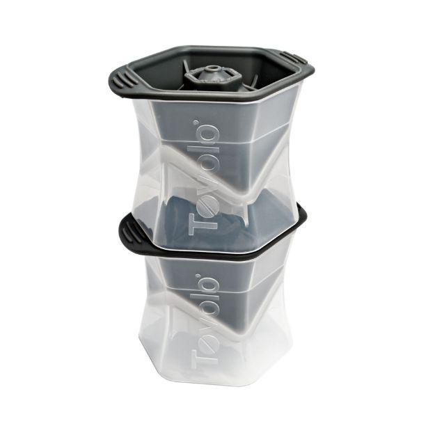 Tovolo Colossal Cube Ice Molds Set of 2 Charcoal