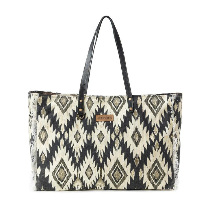 Tribal Spirit Adventure Weekender Bag In Black & White Tribal Spirit Adventure Weekender Bag In Black & White