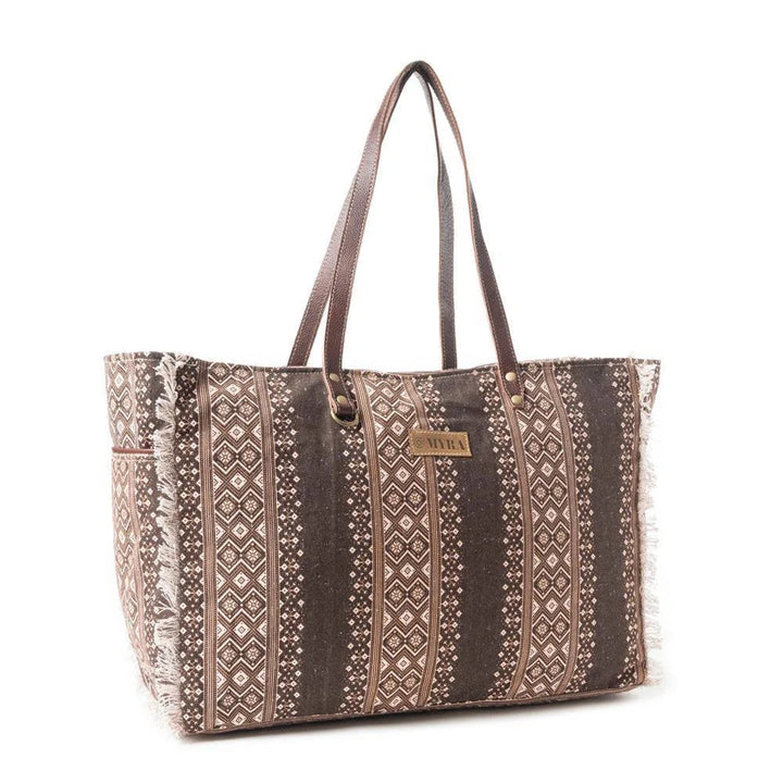 Tribal Spirit Adventure Weekender Bag In Brown Tribal Spirit Adventure Weekender Bag In Brown