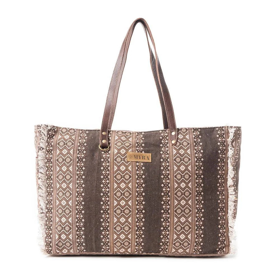 Tribal Spirit Adventure Weekender Bag In Brown Tribal Spirit Adventure Weekender Bag In Brown