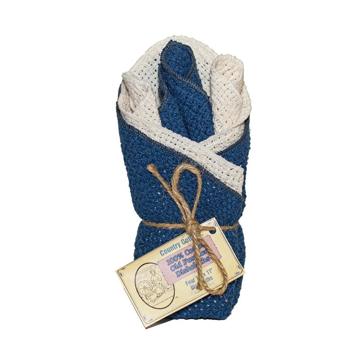 Woven Dishcloths 100% Cotton USA Made True Blue/Natural Woven Dishcloths 100% Cotton USA Made