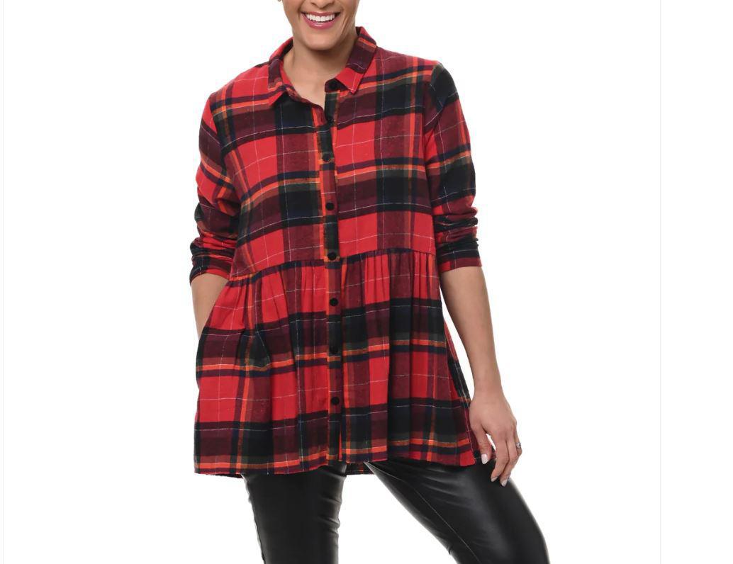 Tulip Clothing Emery Flannel Top Tulip Clothing Emery Flannel Top
