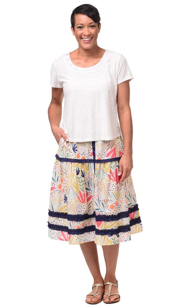 Tulip Clothing Snap Dragon & Twig Women's Button Tee in Ivory Tulip Clothing Snap Dragon & Twig Women's Button Tee in Ivory