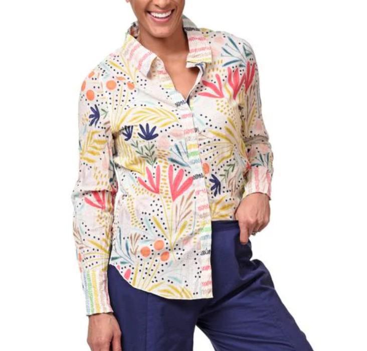 Tulip Clothing Snapdragon & Twig Gretchen Top Button Down in Whimsy Tulip Clothing Snapdragon & Twig Gretchen Top Button Down in Whimsy