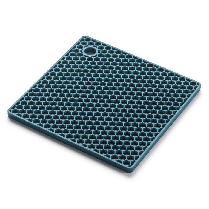 Silicone Honeycomb Trivet Turquoise Blue