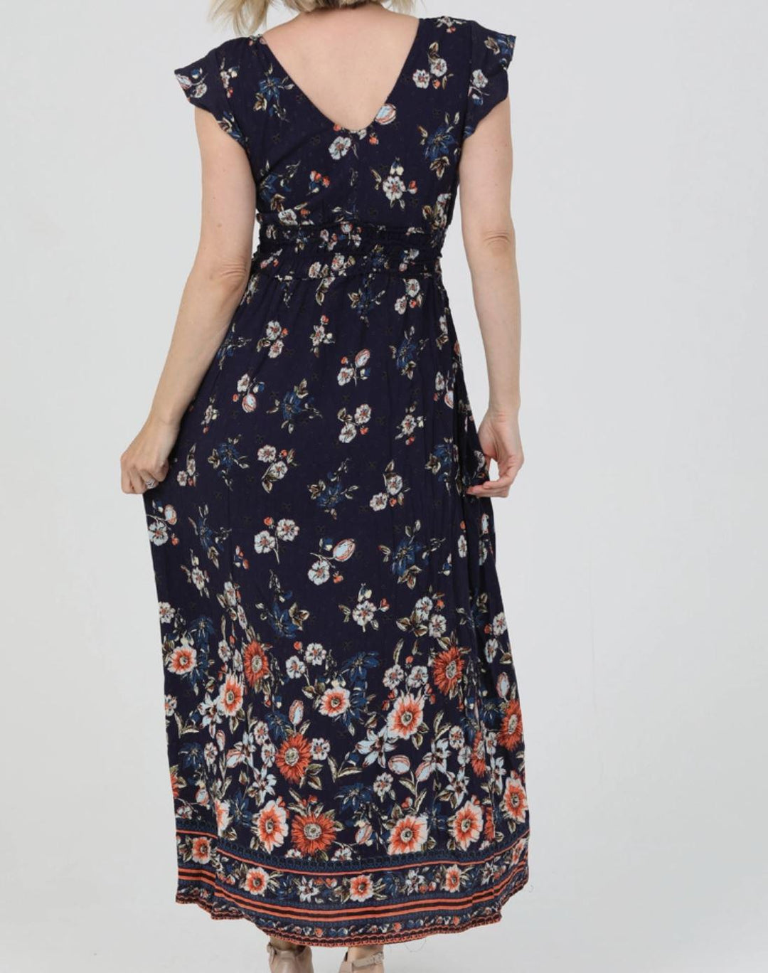 V Neck Maxi Dress