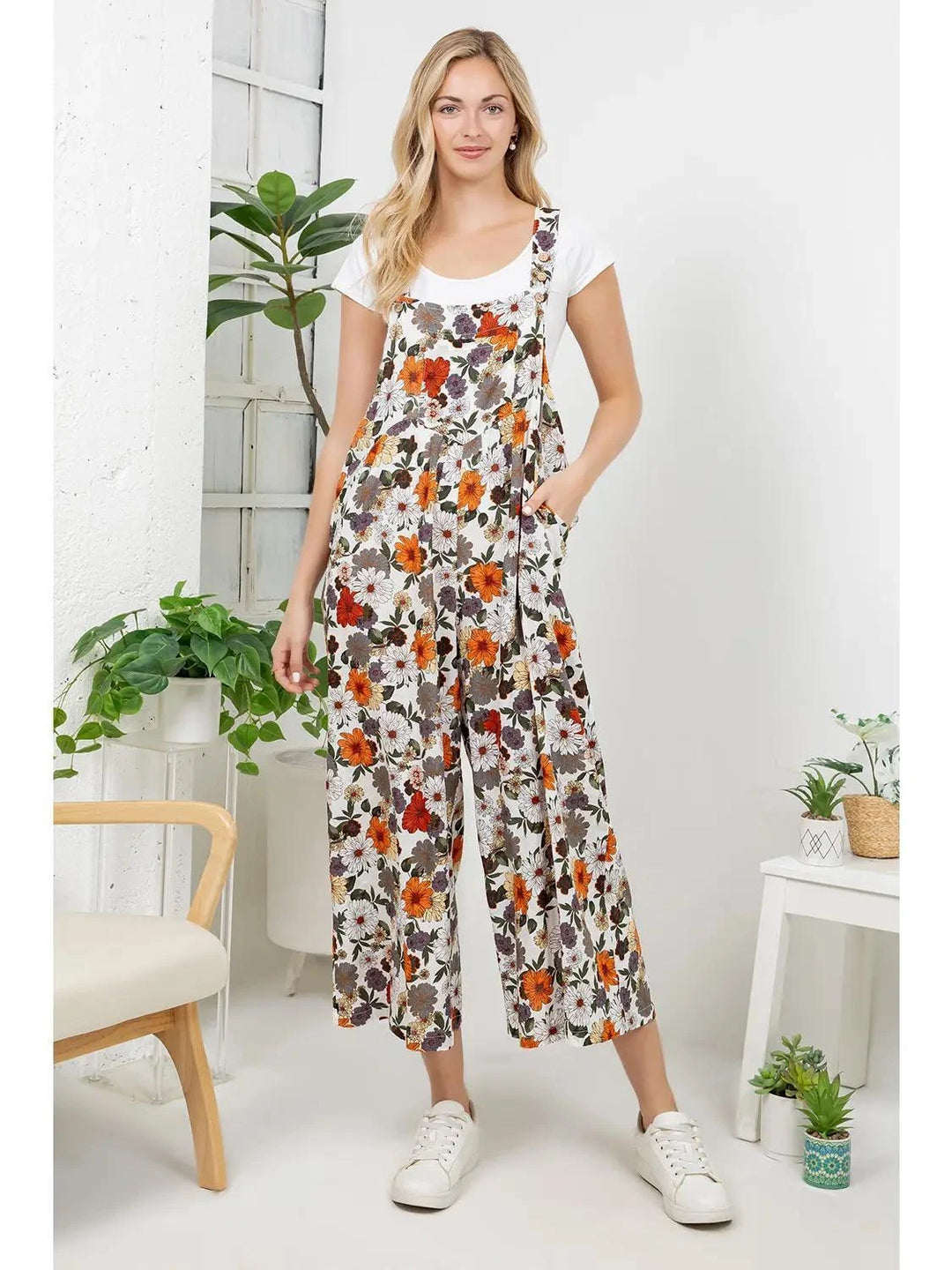 Vintage Floral Print Overall Vintage Floral Print Overall