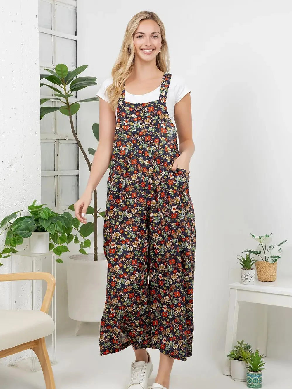 Vintage Floral Print Overall Vintage Floral Print Overall