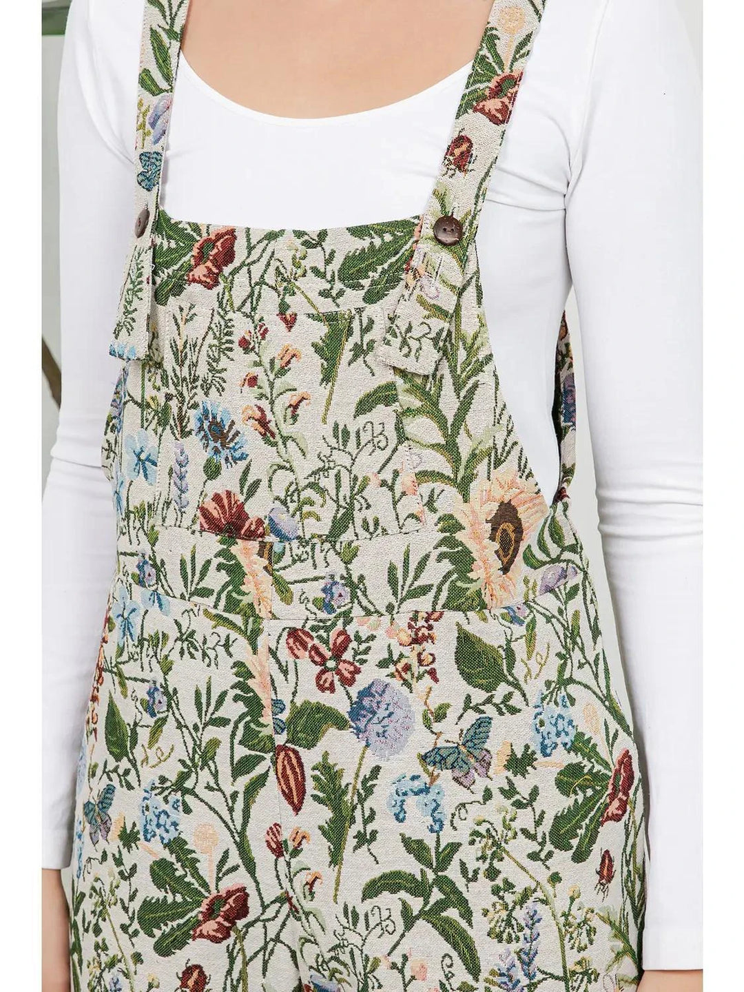 Vintage Floral Wide Leg Overall Vintage Floral Wide Leg Overall