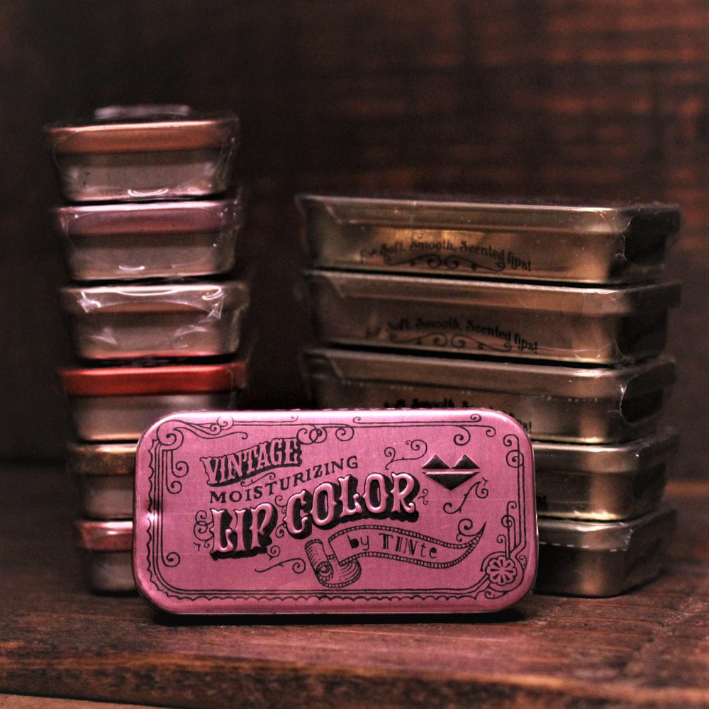 Vintage Slider Tin Moisturizing Flavored Lip Color | Blackberry Jam Vintage Slider Tin Moisturizing Flavored Lip Color | Blackberry Jam