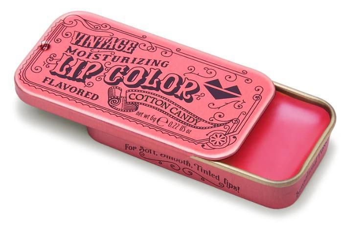 Vintage Slider Tin Moisturizing Flavored Lip Color | Cotton Candy Vintage Slider Tin Moisturizing Flavored Lip Color | Cotton Candy