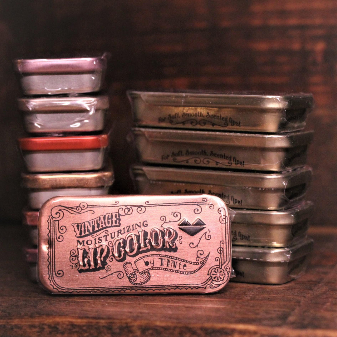 Vintage Slider Tin Moisturizing Flavored Lip Color | Peaches & Cream Vintage Slider Tin Moisturizing Flavored Lip Color | Peaches & Cream