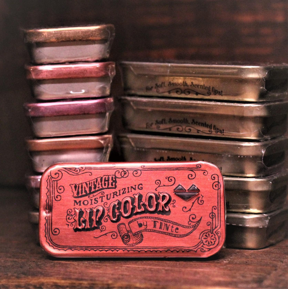 Vintage Slider Tin Moisturizing Flavored Lip Color | Peppermint Vintage Slider Tin Moisturizing Flavored Lip Color | Peppermint