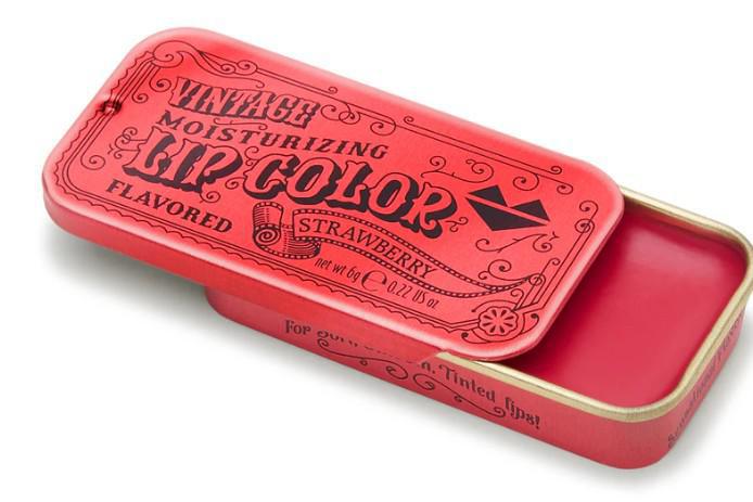 Vintage Slider Tin Moisturizing Flavored Lip Color | Strawberry Vintage Slider Tin Moisturizing Flavored Lip Color | Strawberry