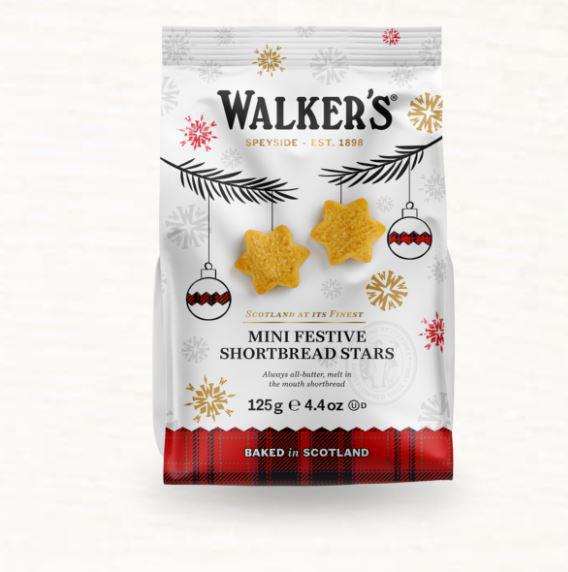 Walker's Mini Festive Shortbread Stars Walker's Mini Festive Shortbread Stars