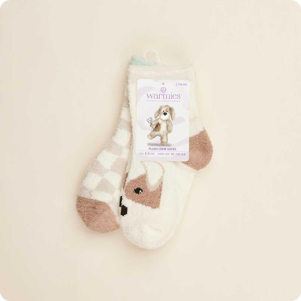 Warmies® Kids Marshmallow Puppy Crew Socks