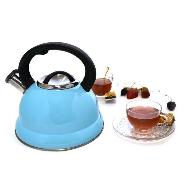 Whistling Blue Tea Kettle Stainless Steel Whistling Blue Tea Kettle Stainless Steel