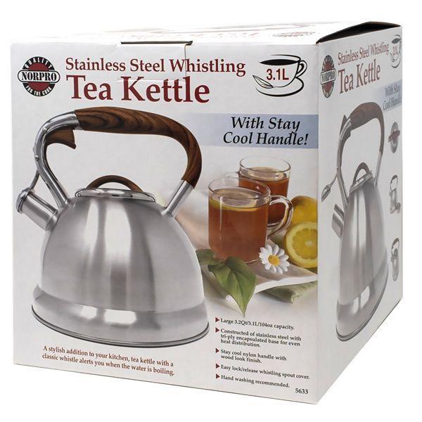 Whistling Tea Kettle Stainless Steel with Wood Handle Whistling Tea Kettle Stainless Steel with Wood Handle