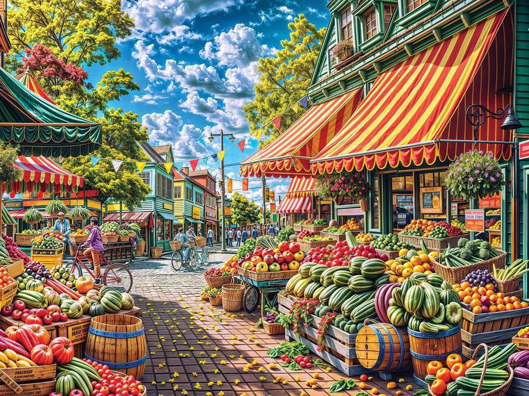 White Mountain EZ-Hold Jigsaw Puzzle | Fruit Market 500 Piece White Mountain EZ-Hold Jigsaw Puzzle | Fruit Market 500 Piece