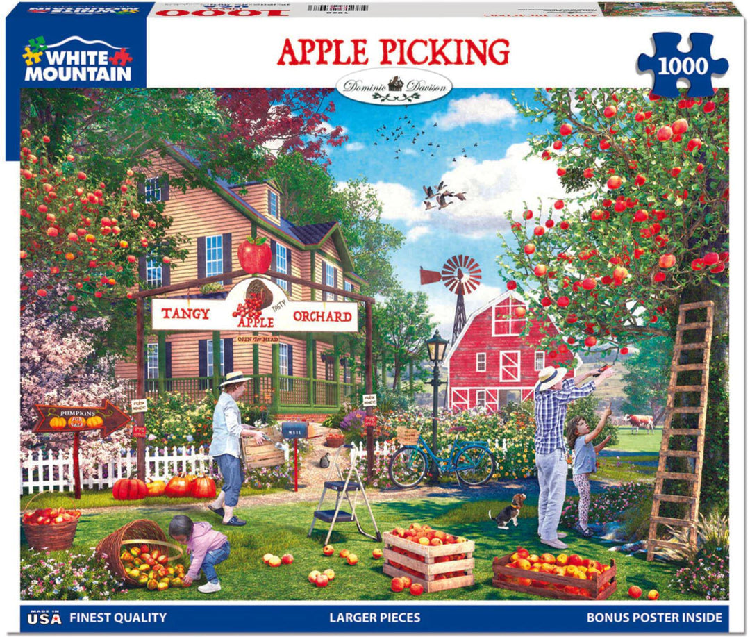 White Mountain Jigsaw Puzzle | Apple Picking 1000 Piece White Mountain Jigsaw Puzzle | Apple Picking 1000 Piece
