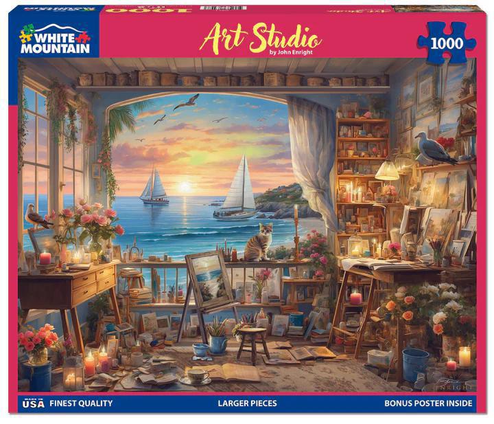 White Mountain Jigsaw Puzzle | Art Studio 1000 Piece White Mountain Jigsaw Puzzle | Art Studio 1000 Piece